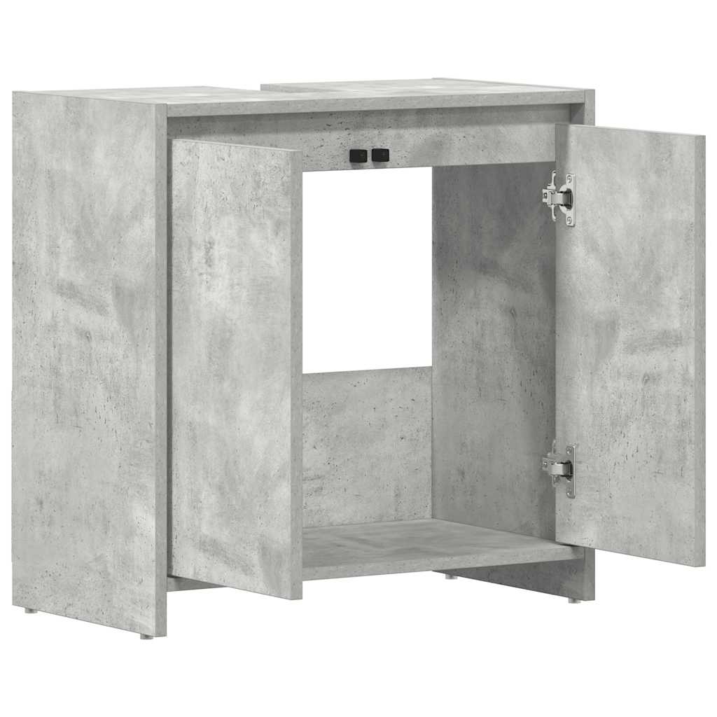 Kupaonski ormarić boja betona 60x33x61 cm od konstruiranog drva