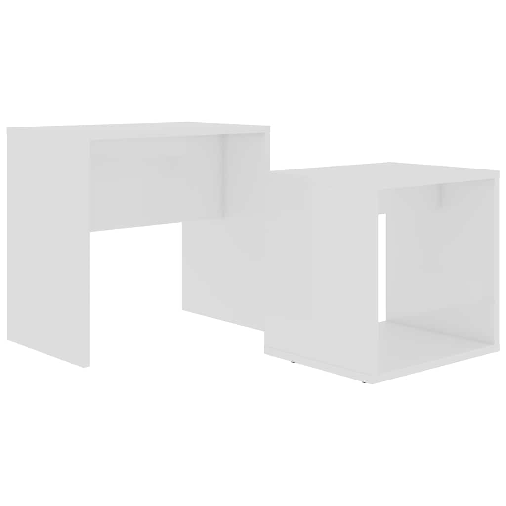 Set stolića za kavu bijeli 48 x 30 x 45 cm konstruirano drvo