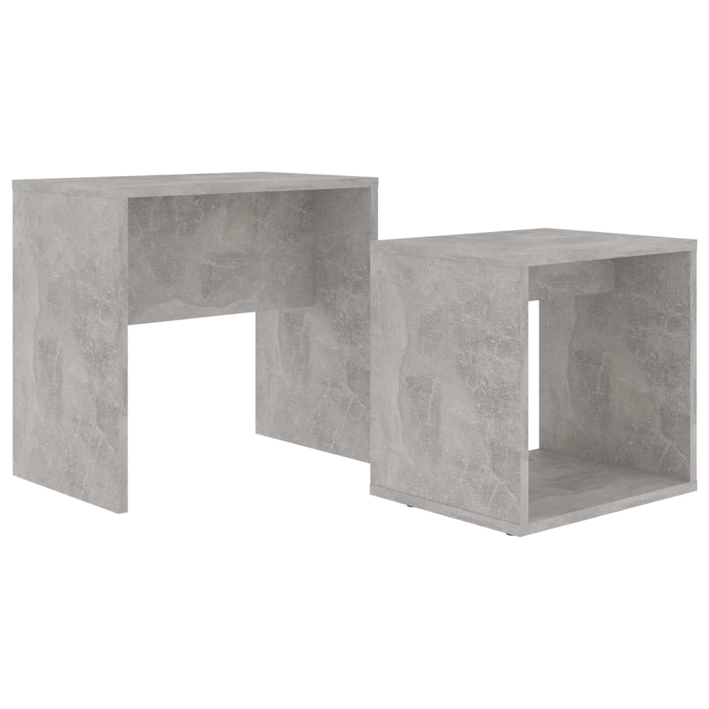 Set stolića za kavu boja betona 48x30x45 cm konstruirano drvo
