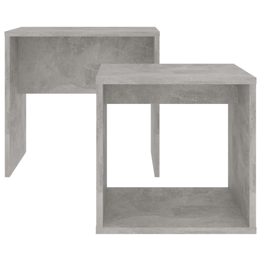 Set stolića za kavu boja betona 48x30x45 cm konstruirano drvo