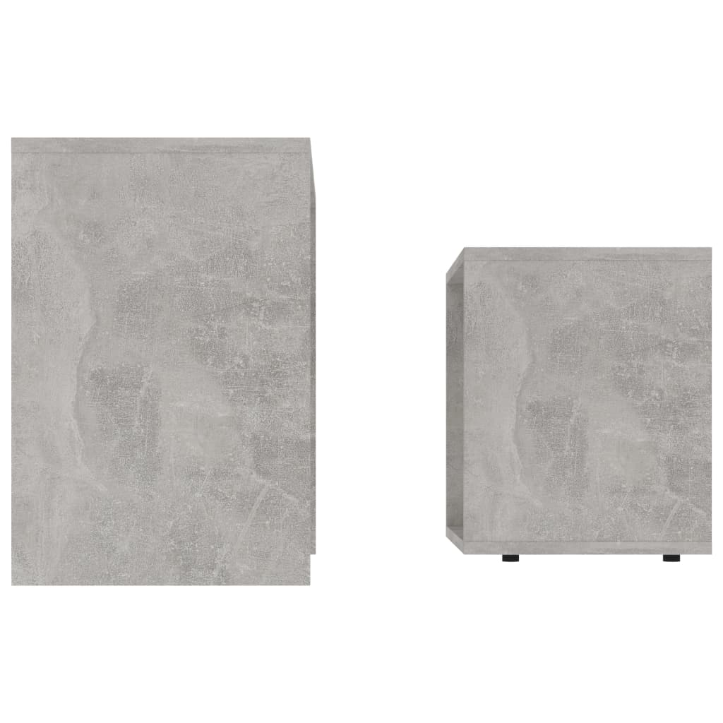 Set stolića za kavu boja betona 48x30x45 cm konstruirano drvo