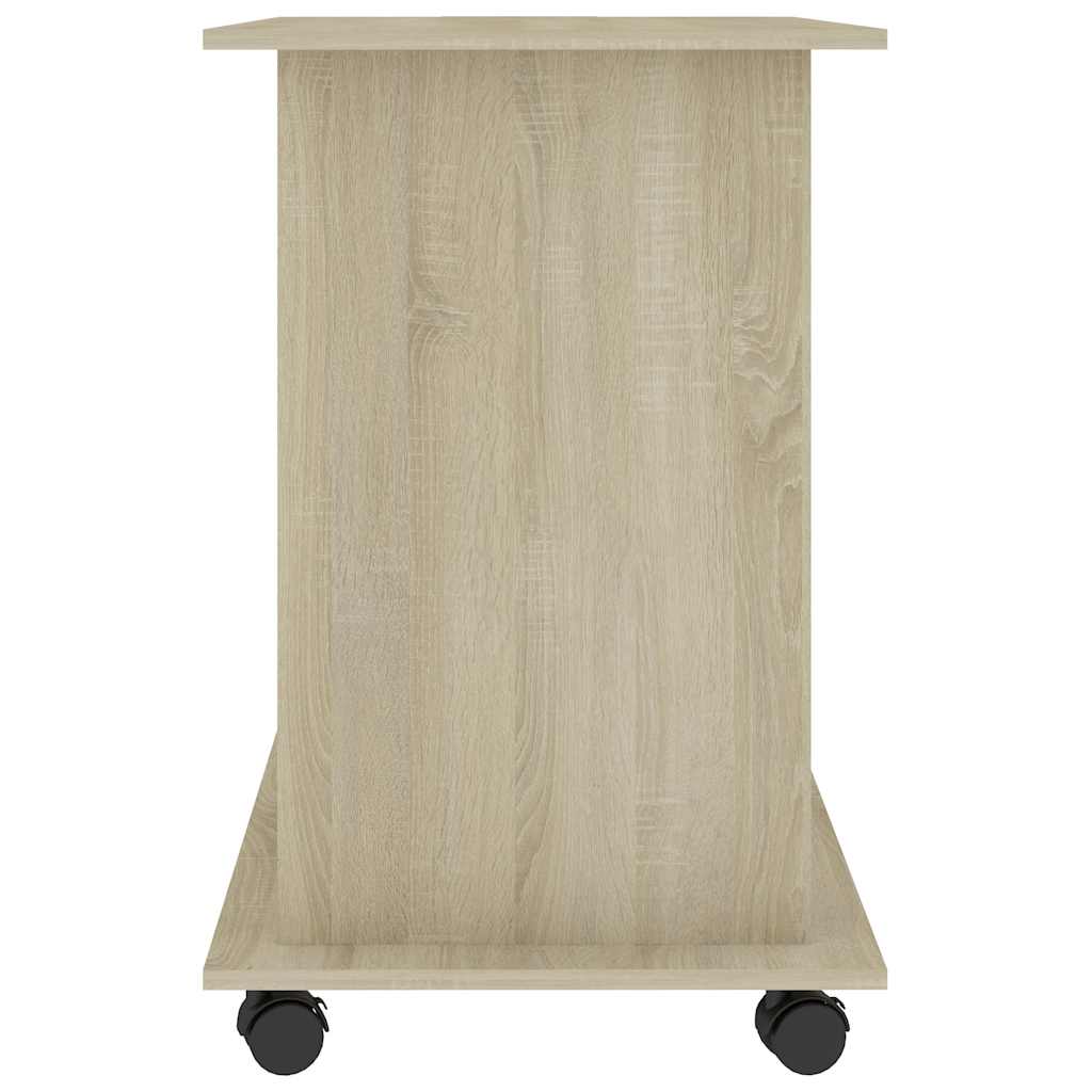 Stol za računalo boja hrasta 80 x 50 x 75 cm konstruirano drvo