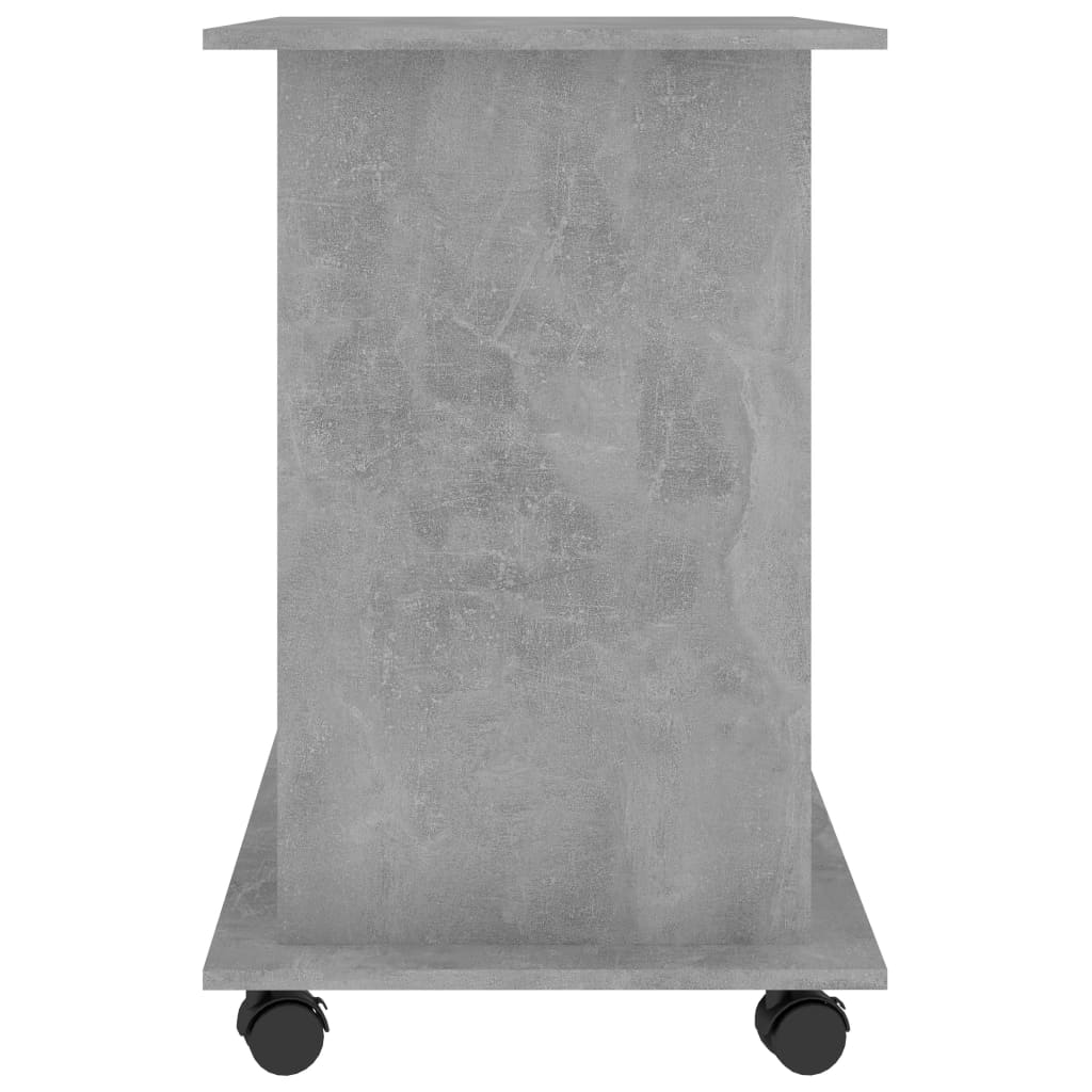 Stol za računalo siva boja betona 80x50x75 cm konstruirano drvo