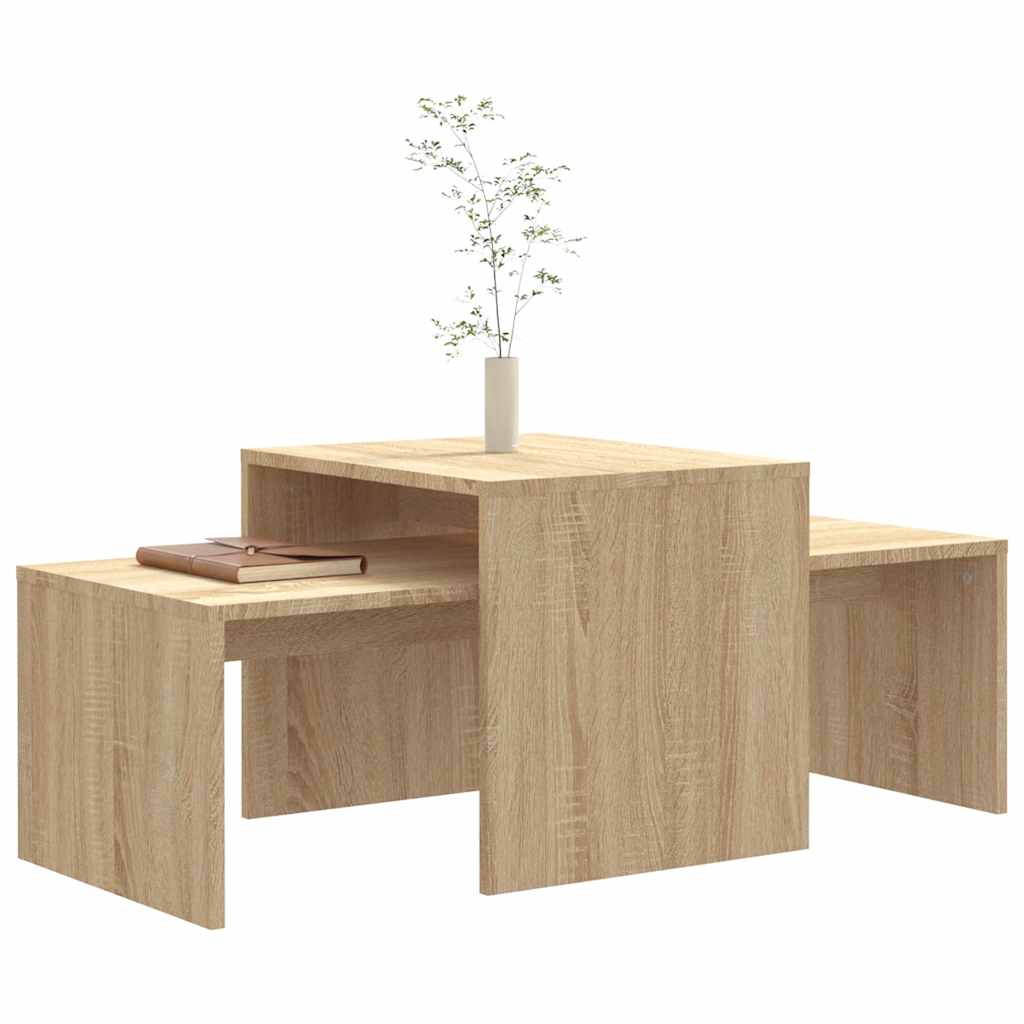 Set stolića za kavu boja hrasta sonome 100 x 48 x 40 cm drvena