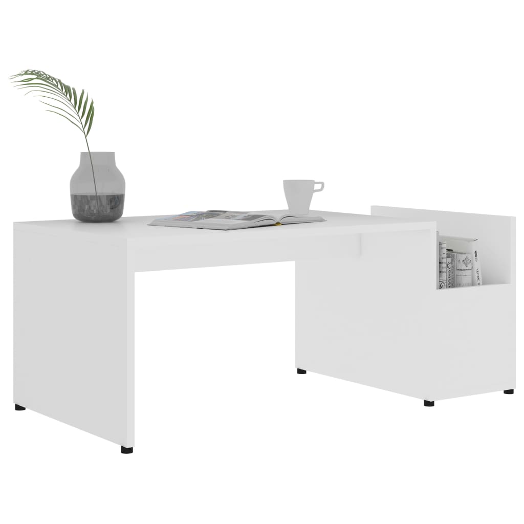 Stolić za kavu bijeli 90 x 45 x 35 cm konstruirano drvo