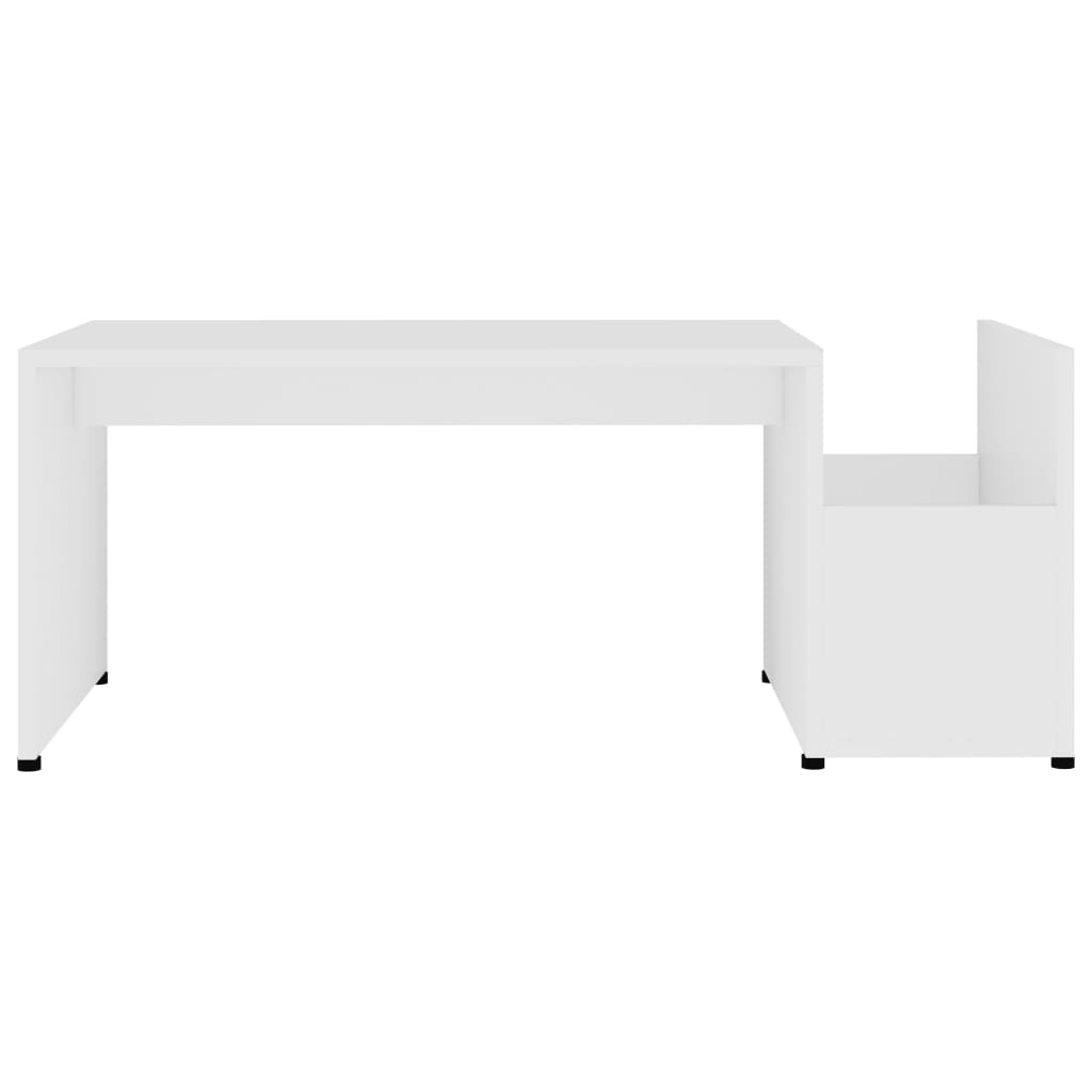 Stolić za kavu bijeli 90 x 45 x 35 cm konstruirano drvo