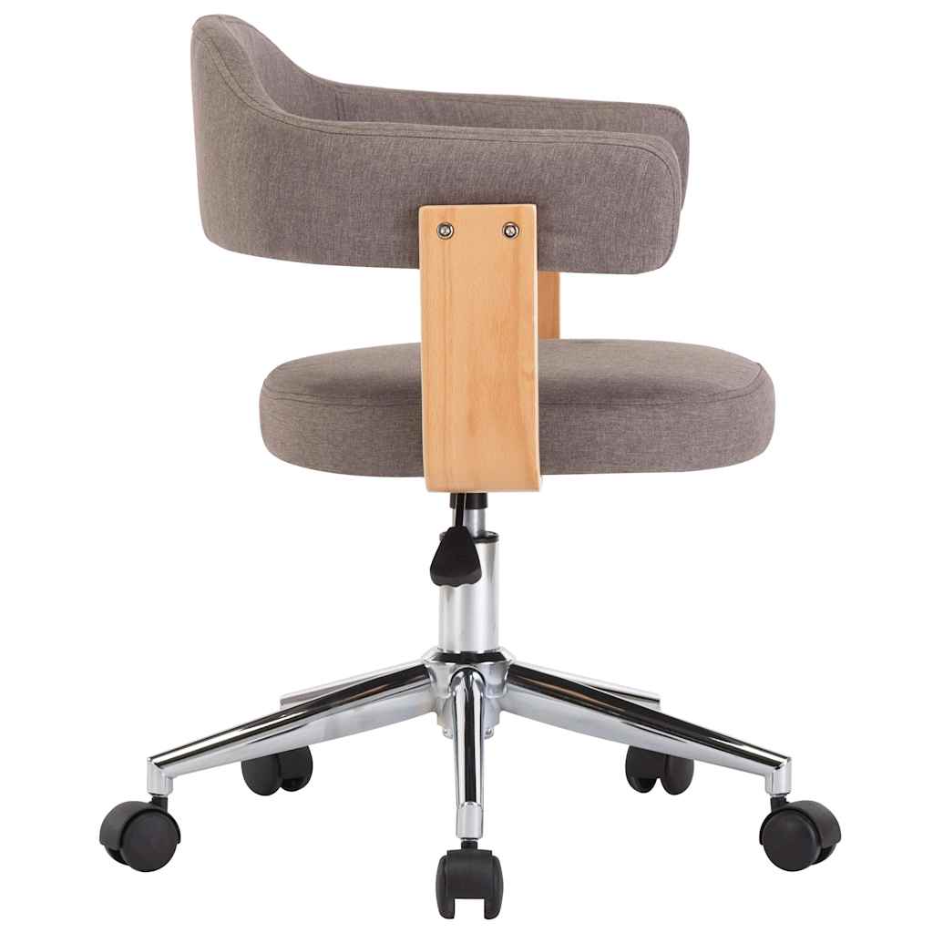 Okretna uredska stolica od savijenog drva i umjetne kože crna