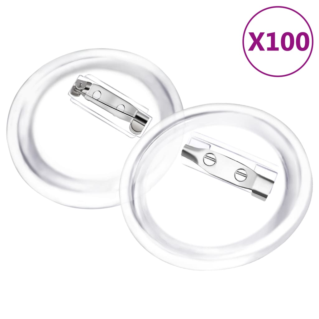 Set gumba za značke sa sigurnosnim iglama 100 kom akrilni 37 mm
