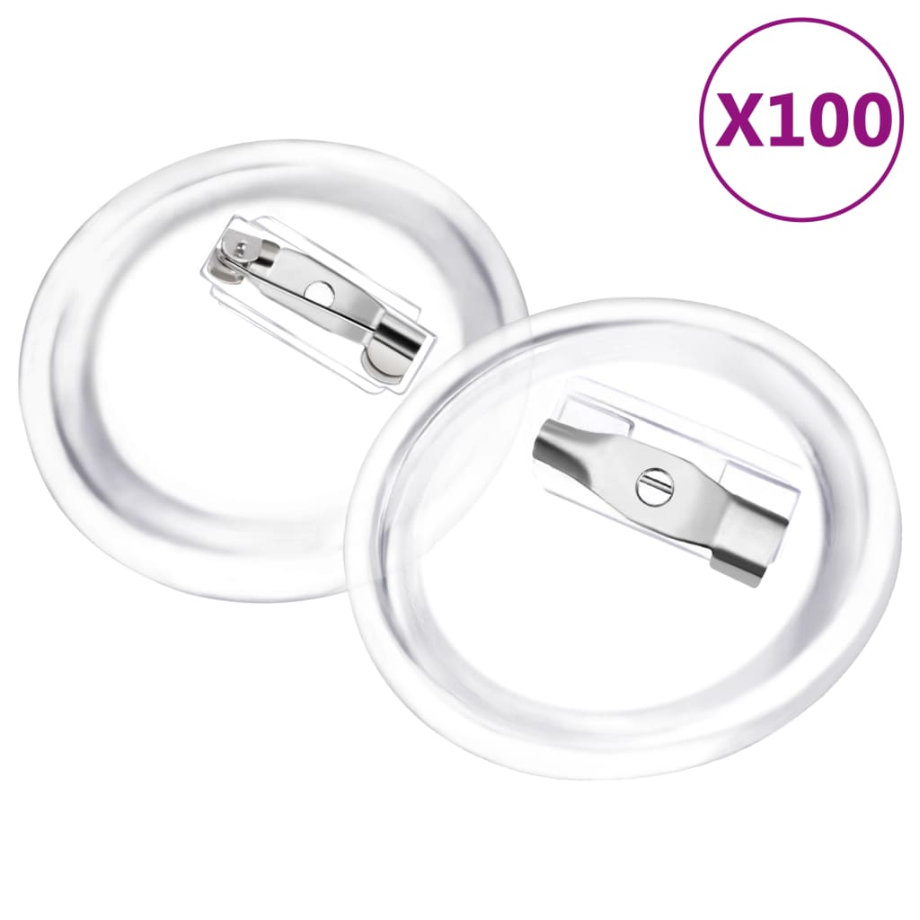 Set gumba za značke sa sigurnosnim iglama 100 kom akrilni 25 mm