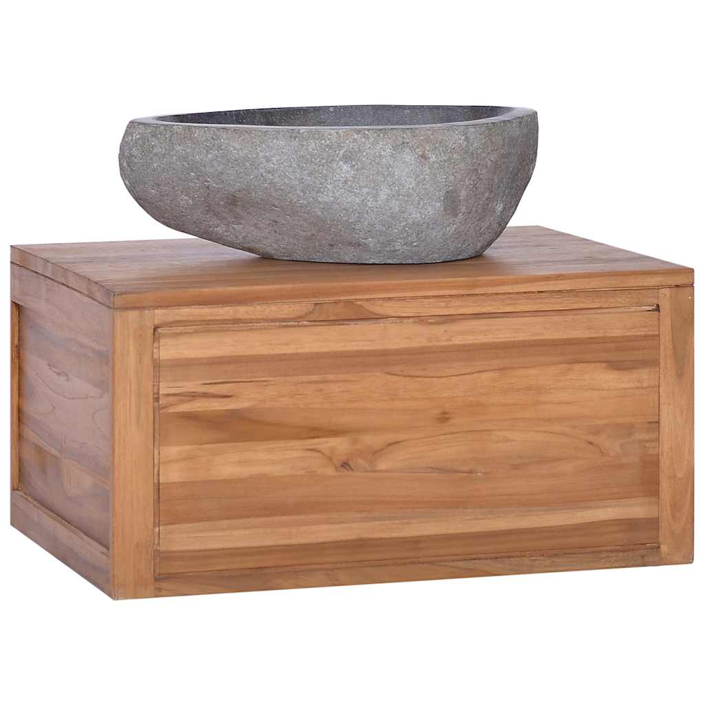 Zidni kupaonski ormarić 60 x 45 x 30 cm od masivne tikovine