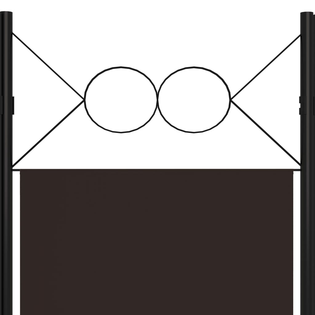 Sobna pregrada s 4 panela smeđa 160 x 180 cm