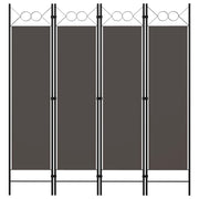 Sobna pregrada s 4 panela antracit 160 x 180 cm