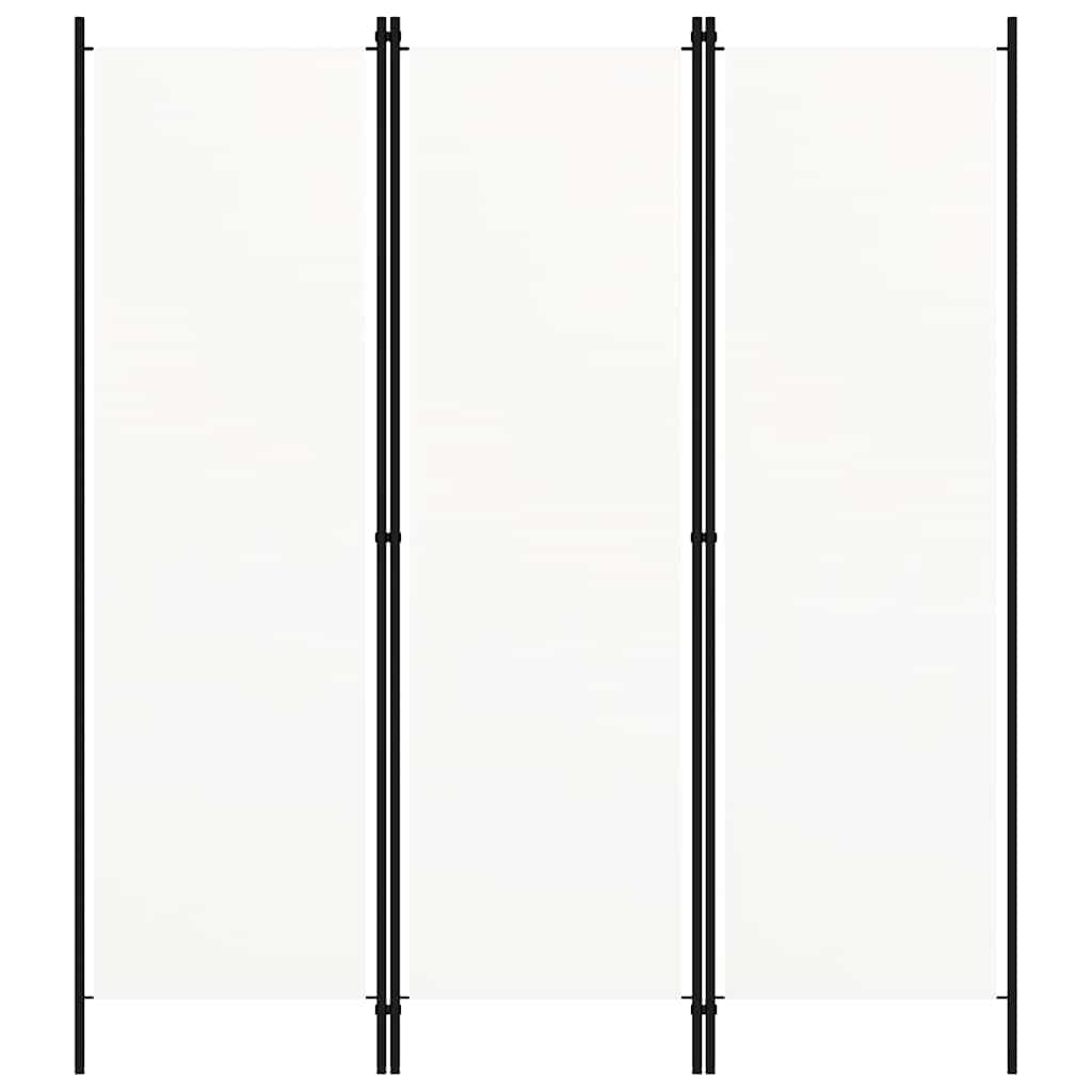 Sobna pregrada s 3 panela bijela 150 x 180 cm