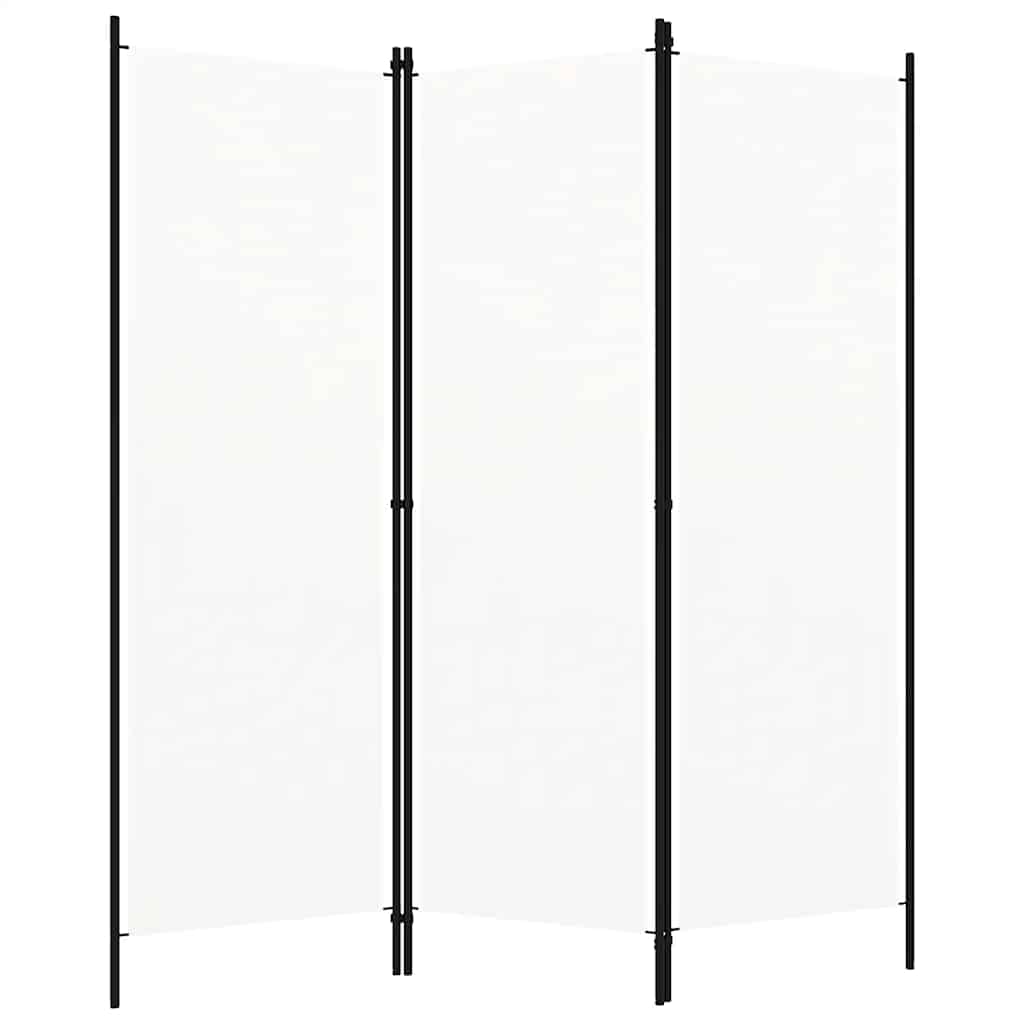 Sobna pregrada s 3 panela bijela 150 x 180 cm