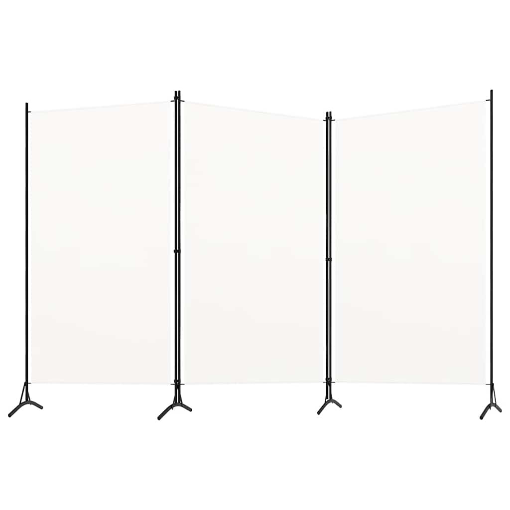 Sobna pregrada s 3 panela bijela 260 x 180 cm od tkanine