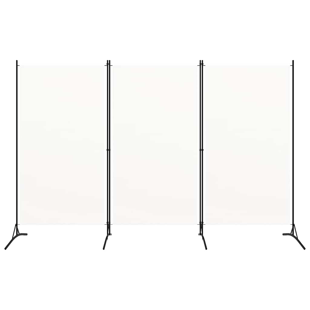 Sobna pregrada s 3 panela bijela 260 x 180 cm od tkanine