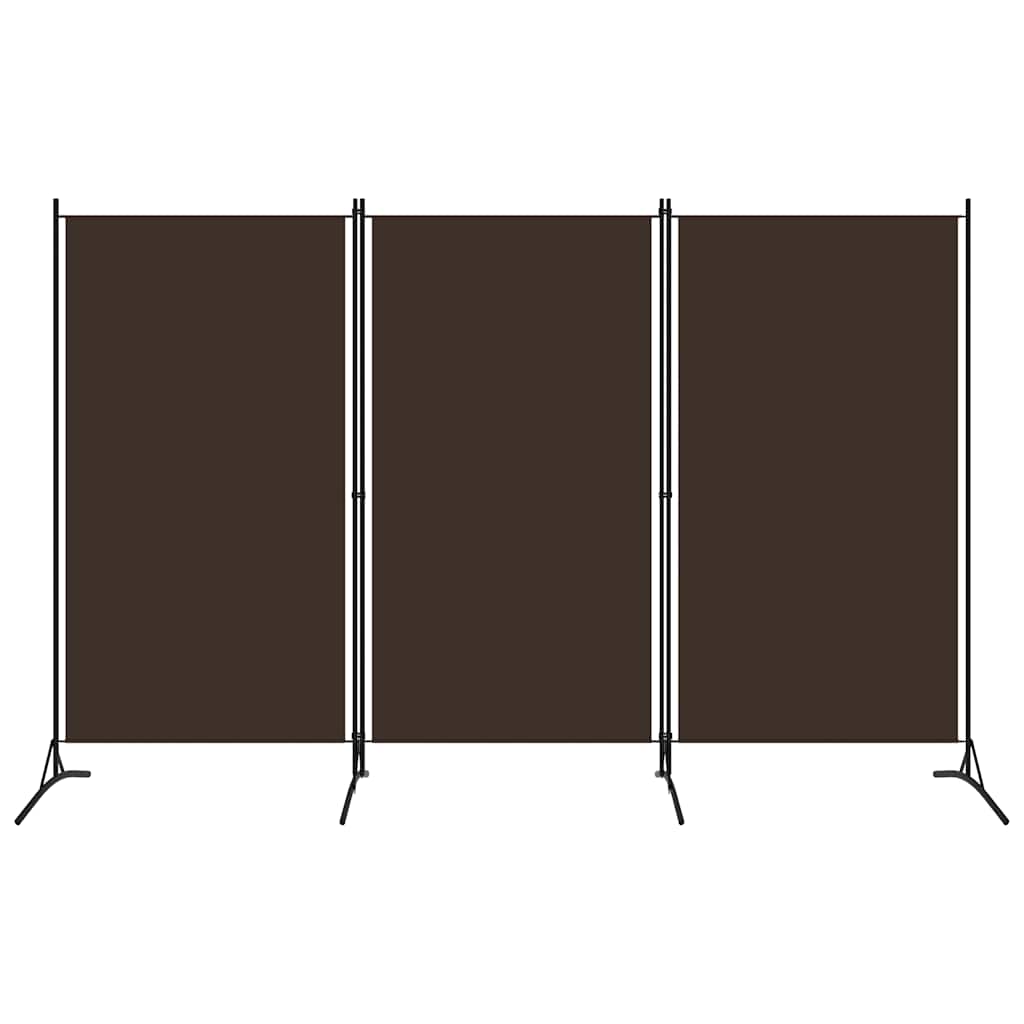 Sobna pregrada s 3 panela smeđa 260 x 180 cm