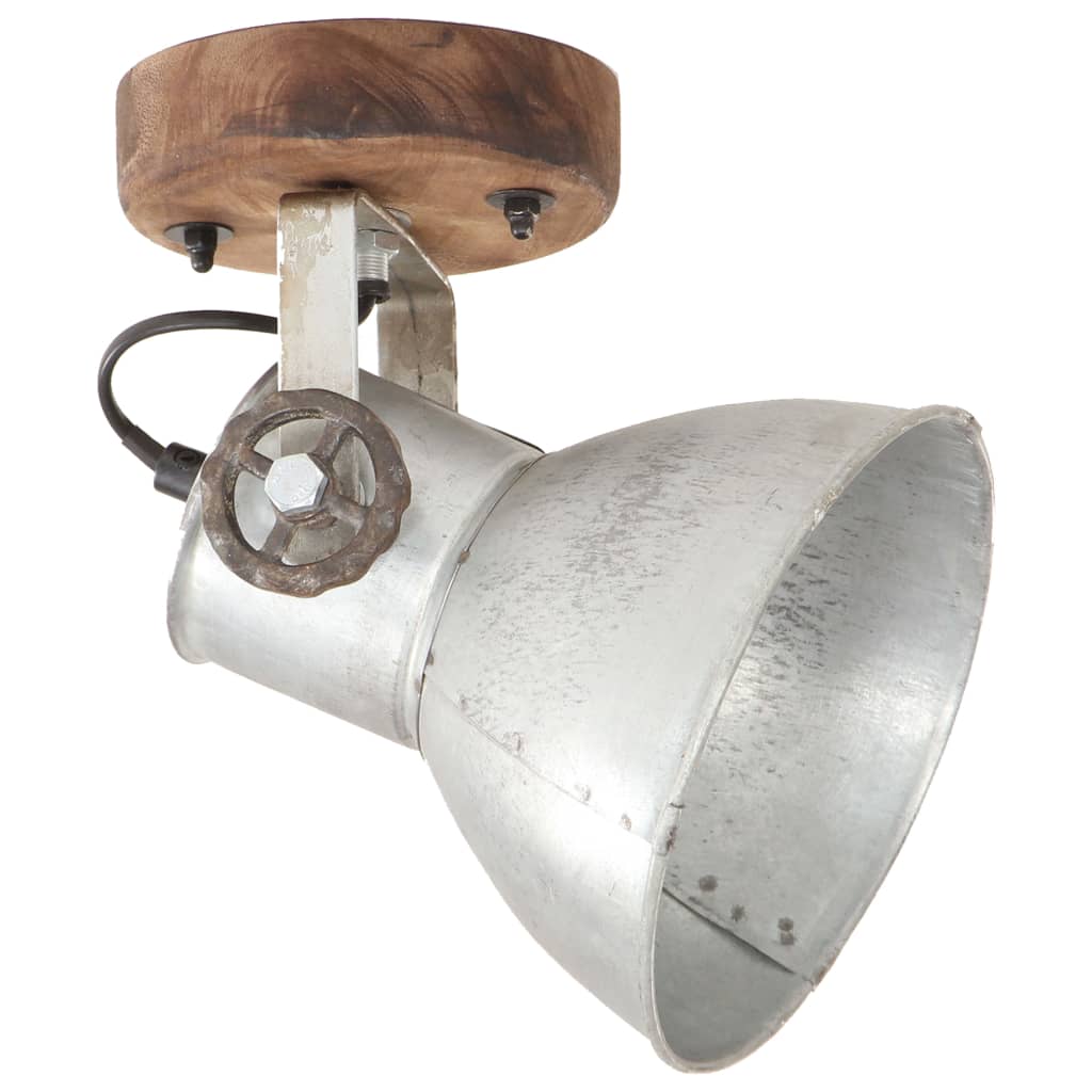Industrijske zidne/stropne svjetiljke 2kom srebrne 20x25 cm E27
