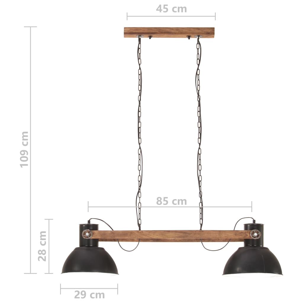 Industrijska viseća svjetiljka 25 W crna 109 cm E27