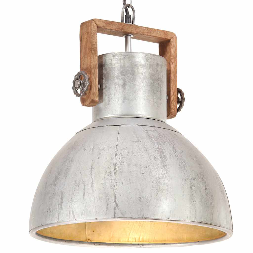 Industrijska viseća svjetiljka 25 W srebrna okrugla 40 cm E27