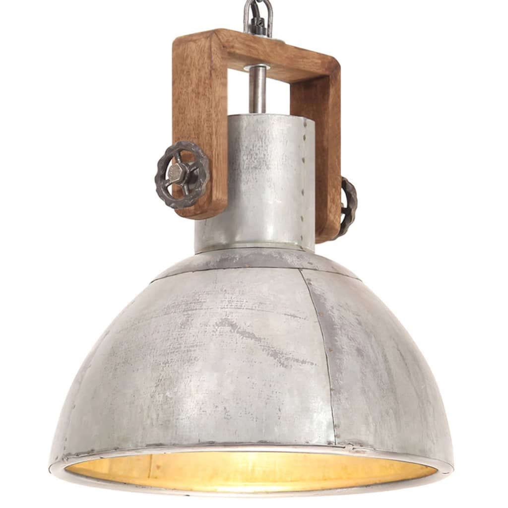 Industrijska viseća svjetiljka 25 W srebrna okrugla 30 cm E27