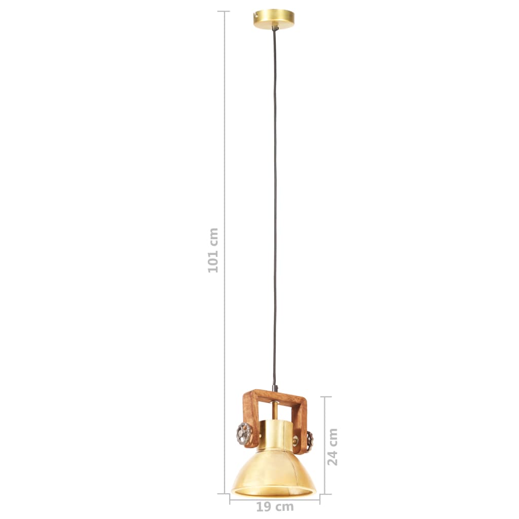 Industrijska viseća svjetiljka 25 W mjedena okrugla 19 cm E27
