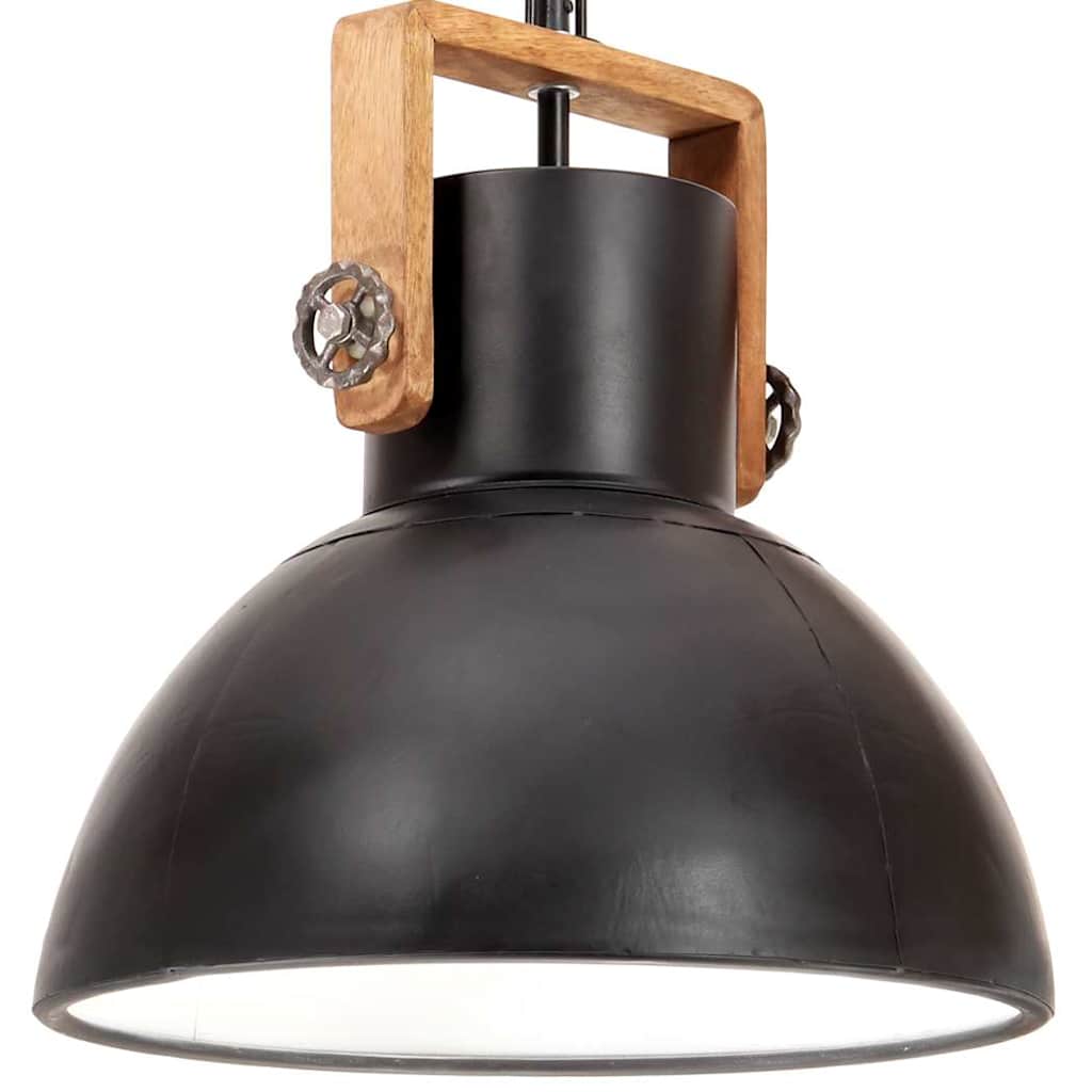 Industrijska viseća svjetiljka 25 W crna okrugla 40 cm E27