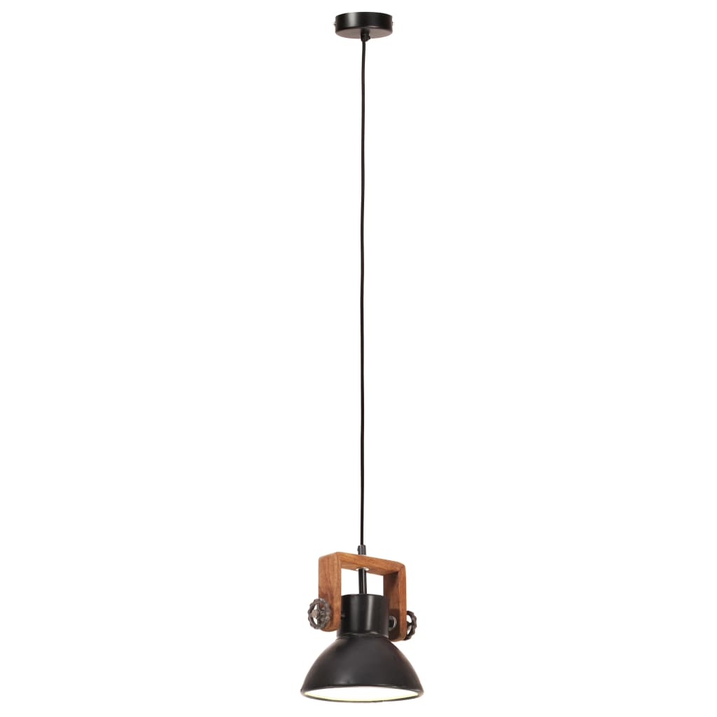 Industrijska viseća svjetiljka 25 W crna okrugla 19 cm E27