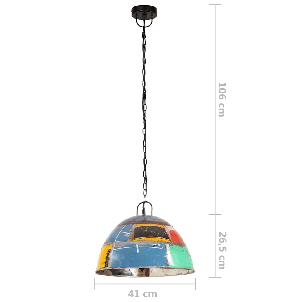 Industrijska viseća svjetiljka 25 W šarena okrugla 41 cm E27