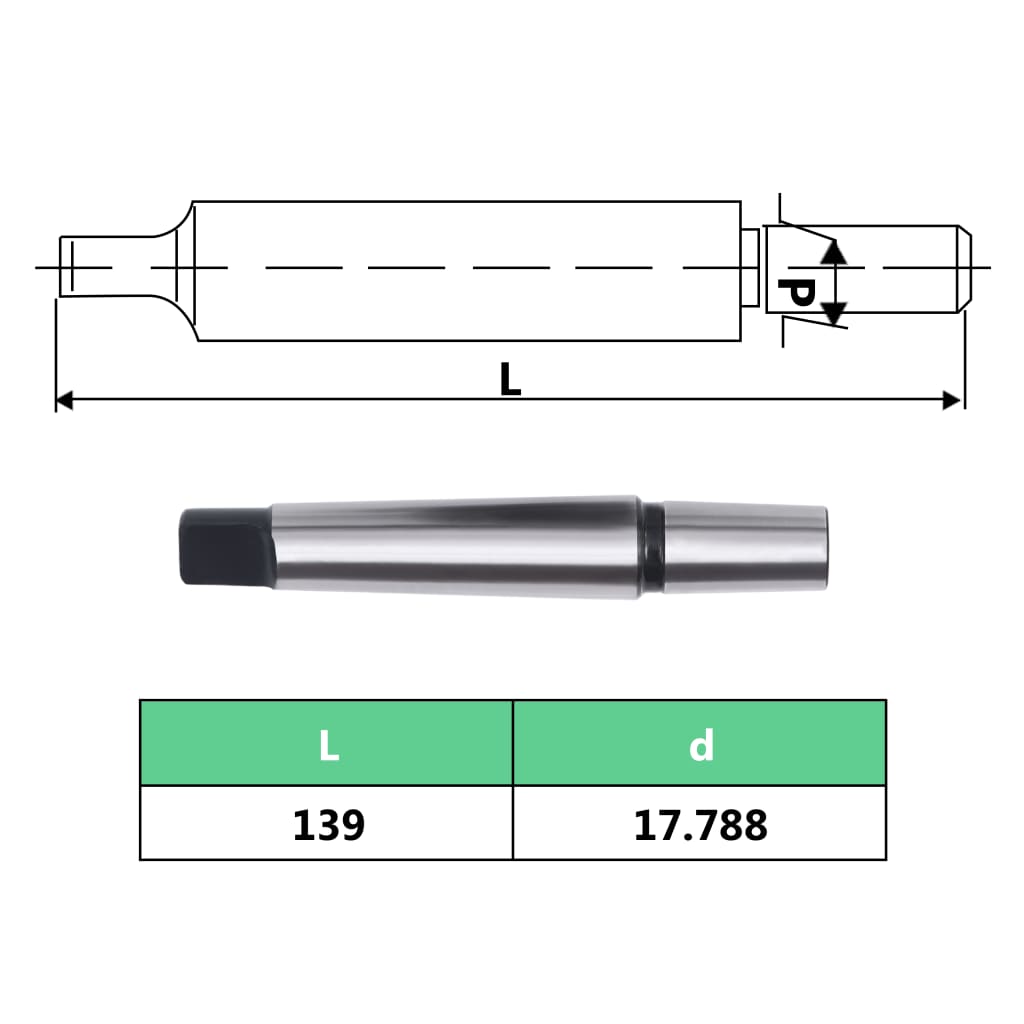 Stezna glava za svrdla MT3-B18 s rasponom stezanja 16 mm
