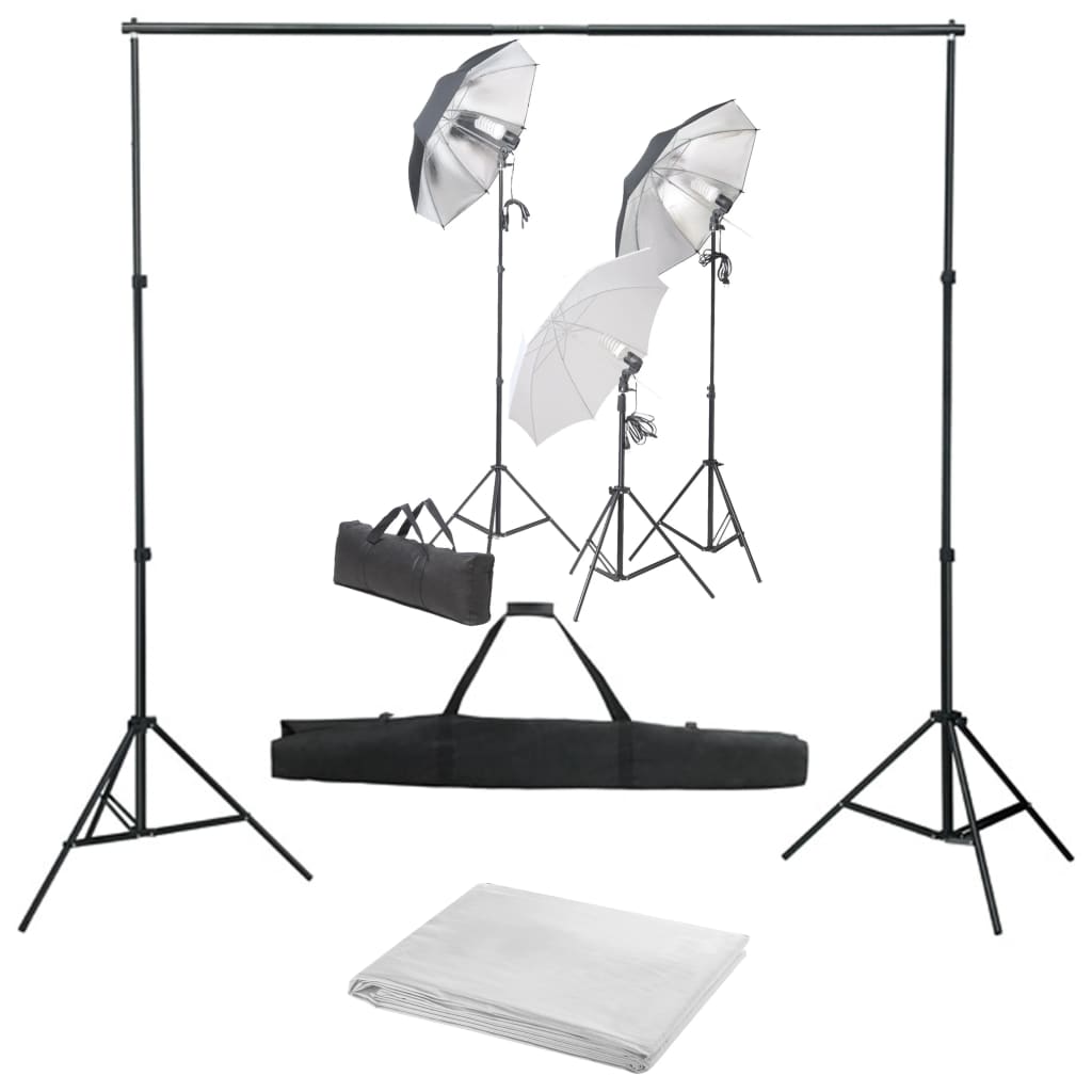 Oprema za fotografski studio sa setom svjetiljki i pozadinom