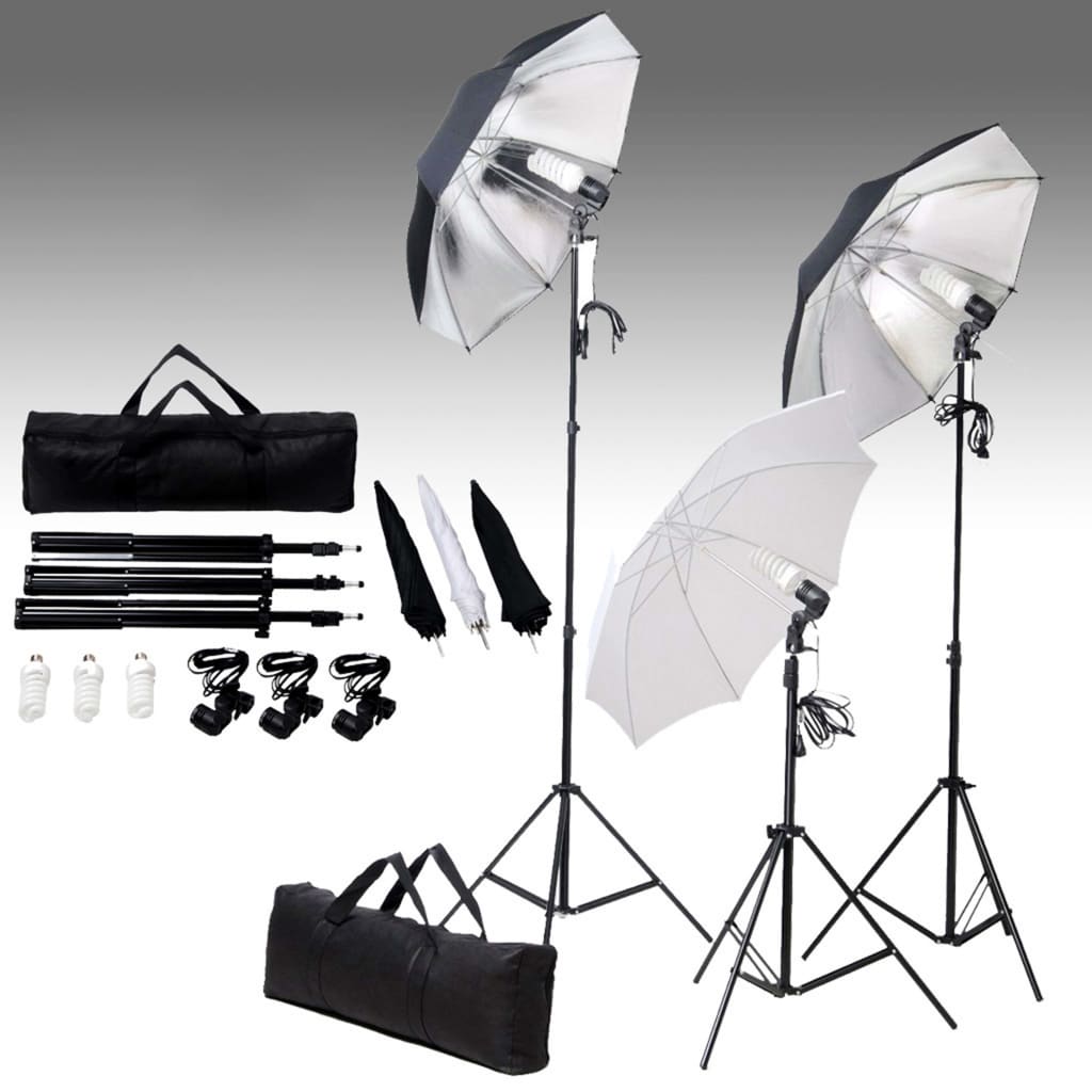 Komplet za fotografski studio sa setom svjetiljki i pozadinom