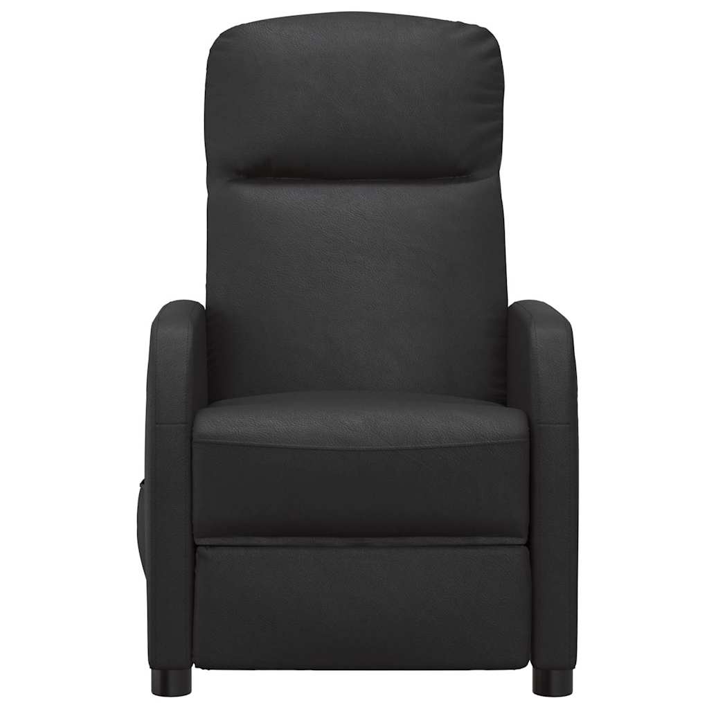 Naslonjač od umjetne kože crni