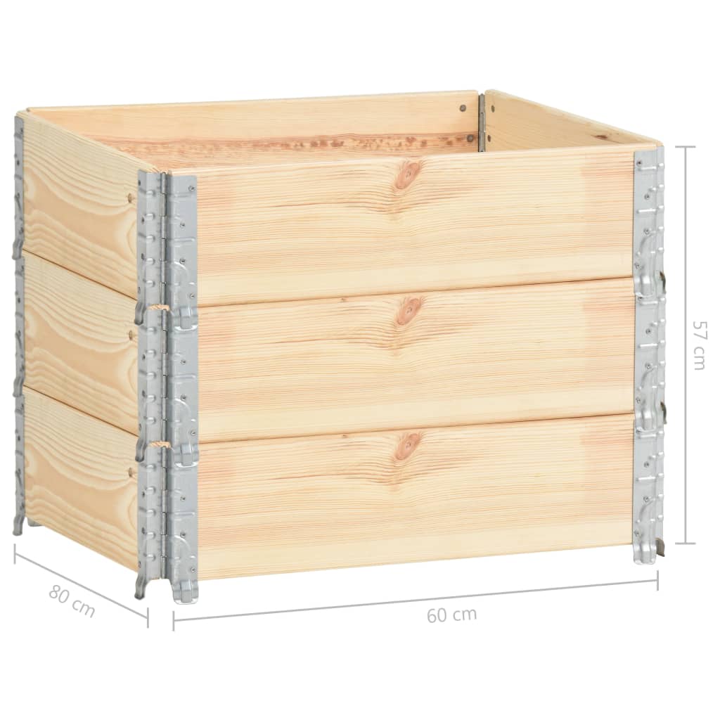 Povišene gredice 3 kom 60 x 80 cm od masivne borovine