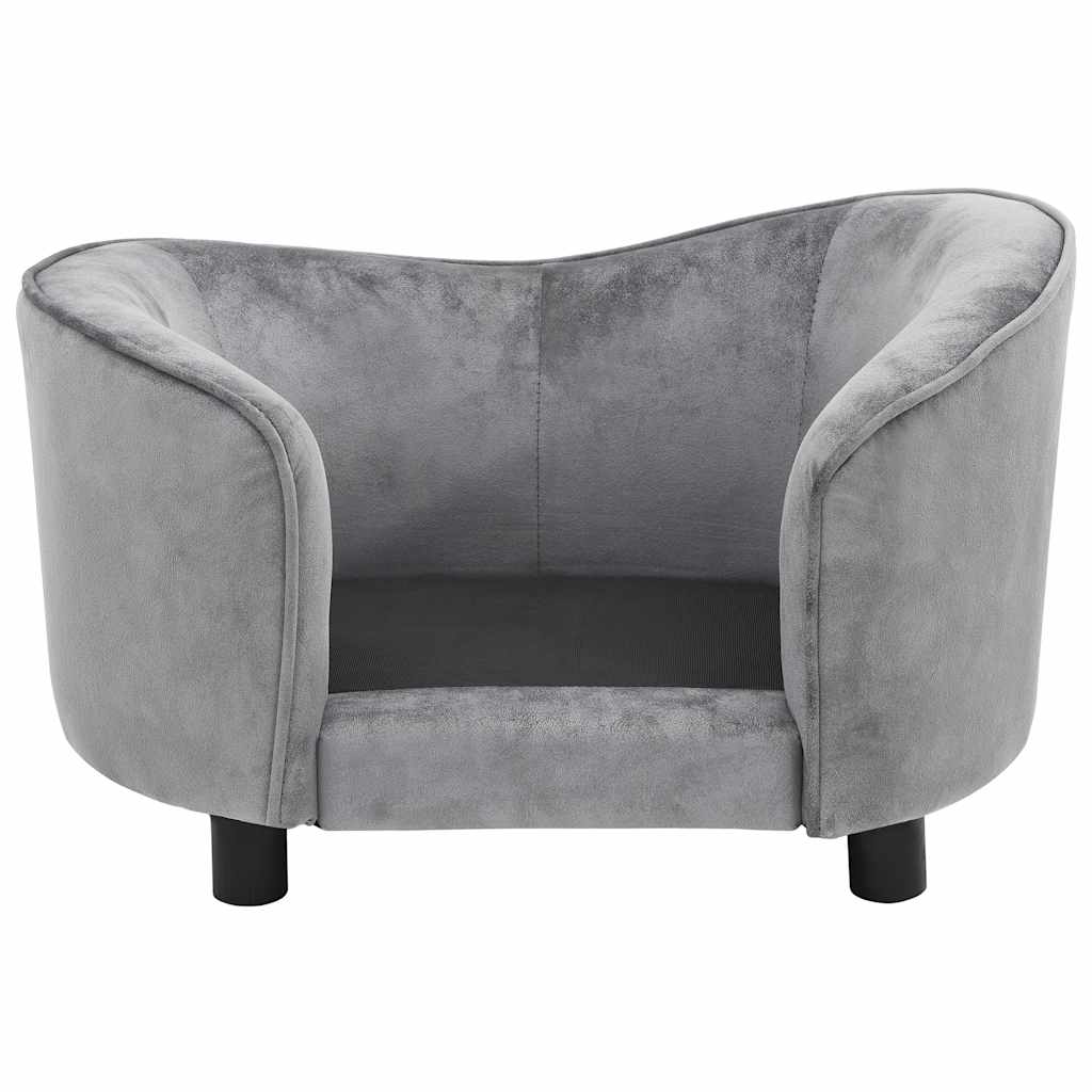 Sofa za pse siva 69 x 49 x 40 cm plišana