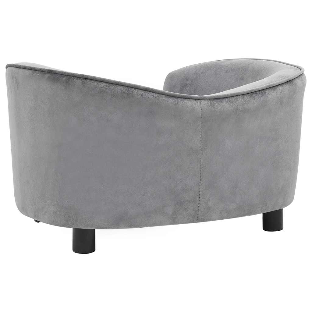 Sofa za pse siva 69 x 49 x 40 cm plišana