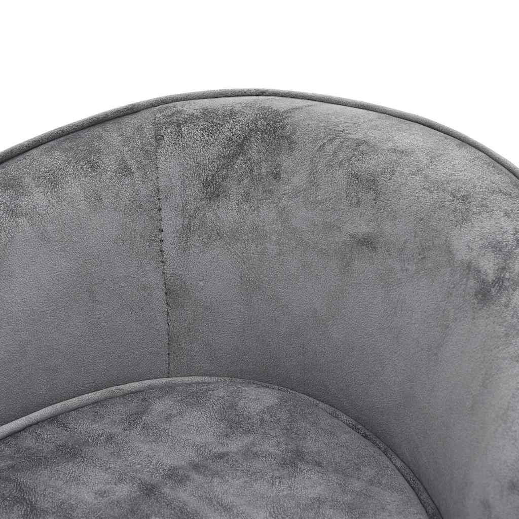 Sofa za pse siva 69 x 49 x 40 cm plišana