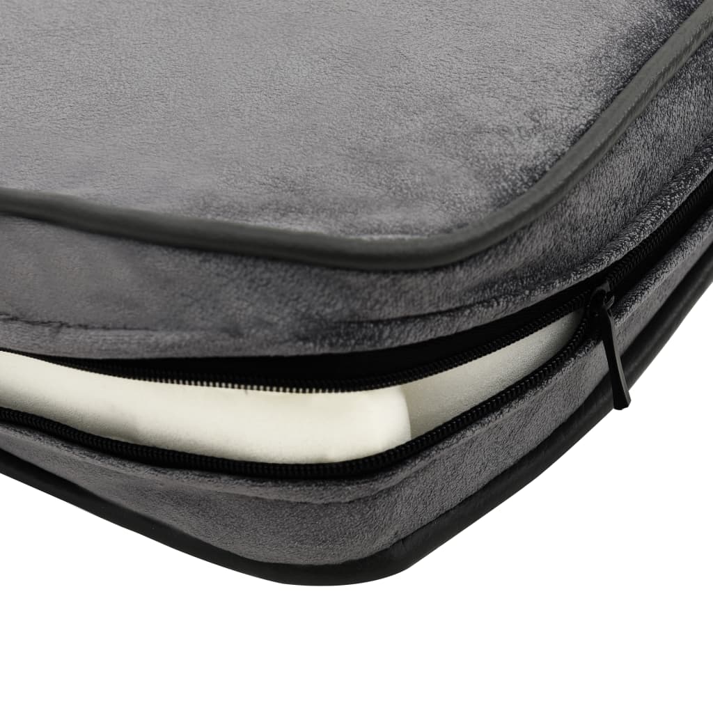 Sofa za pse siva 81 x 43 x 31 cm od pliša i umjetne kože