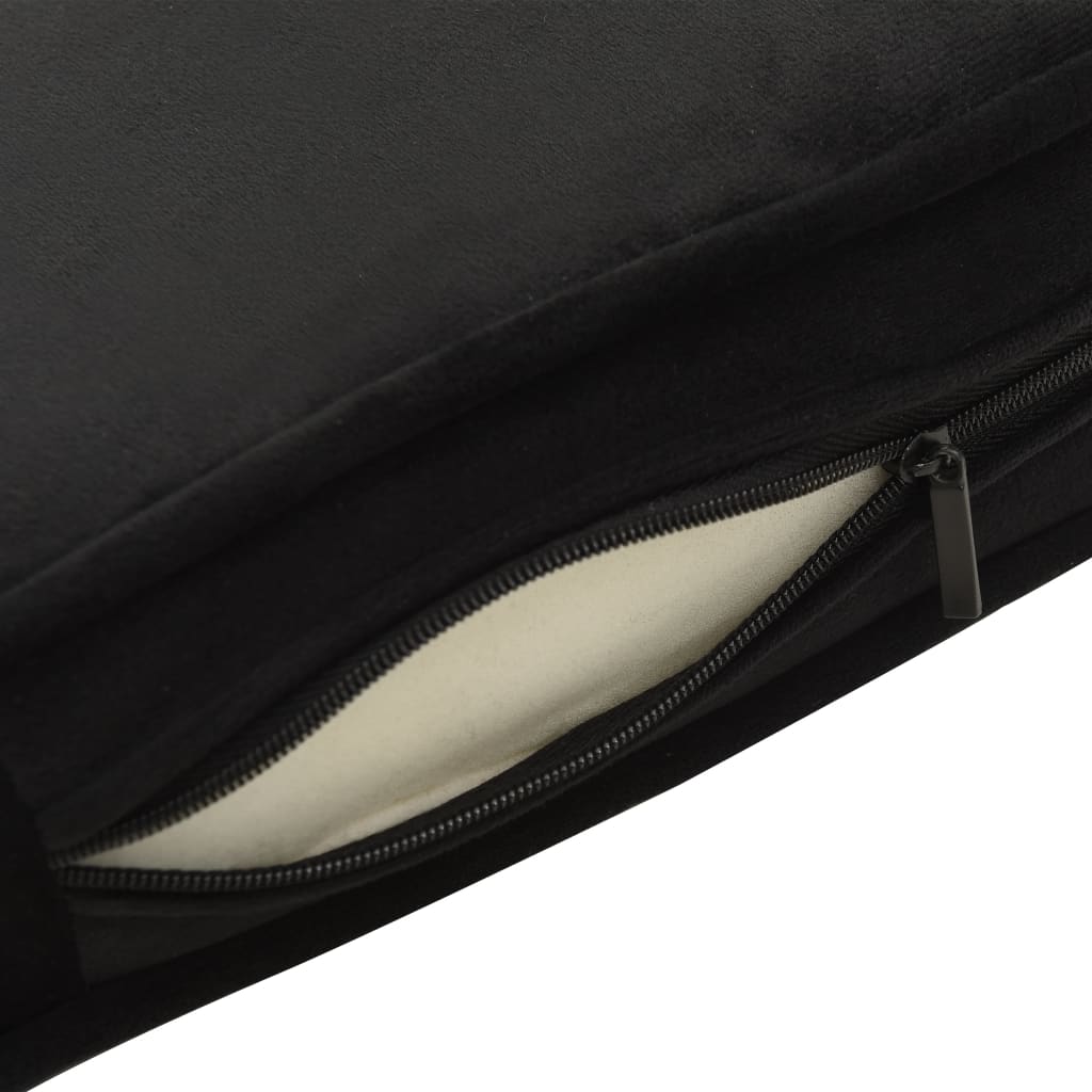 Sofa za pse crna 81 x 43 x 31 cm od pliša i umjetne kože