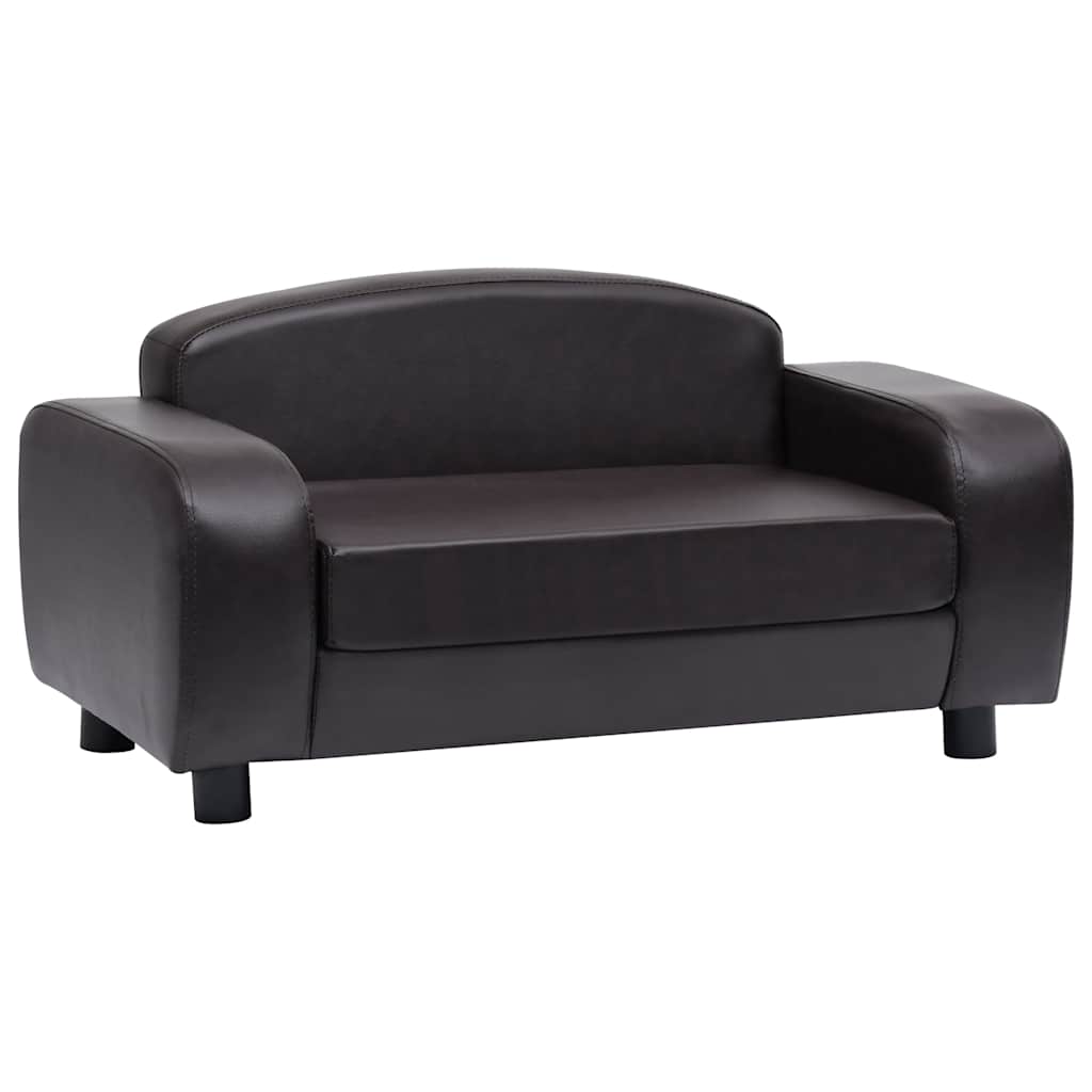 Sofa za pse smeđa 80 x 50 x 40 cm od umjetne kože