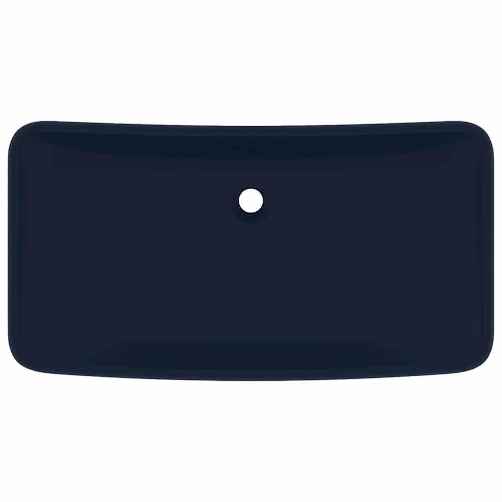 Luksuzni pravokutni umivaonik mat tamnoplavi 71x38 cm keramički