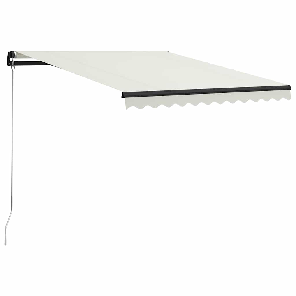 Tenda na ručno uvlačenje s LED svjetlima 300 x 250 cm krem