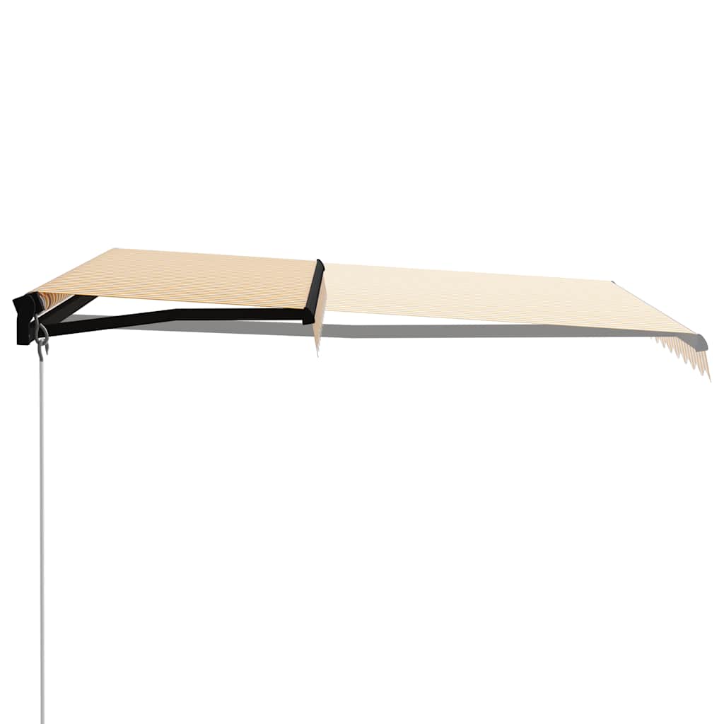 Tenda na ručno uvlačenje s LED svjetlima 300x250 cm žuto-bijela