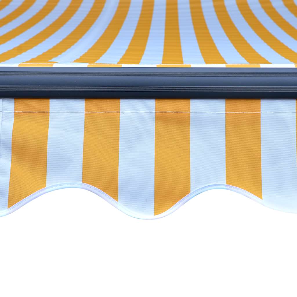Tenda na ručno uvlačenje s LED svjetlima 300x250 cm žuto-bijela