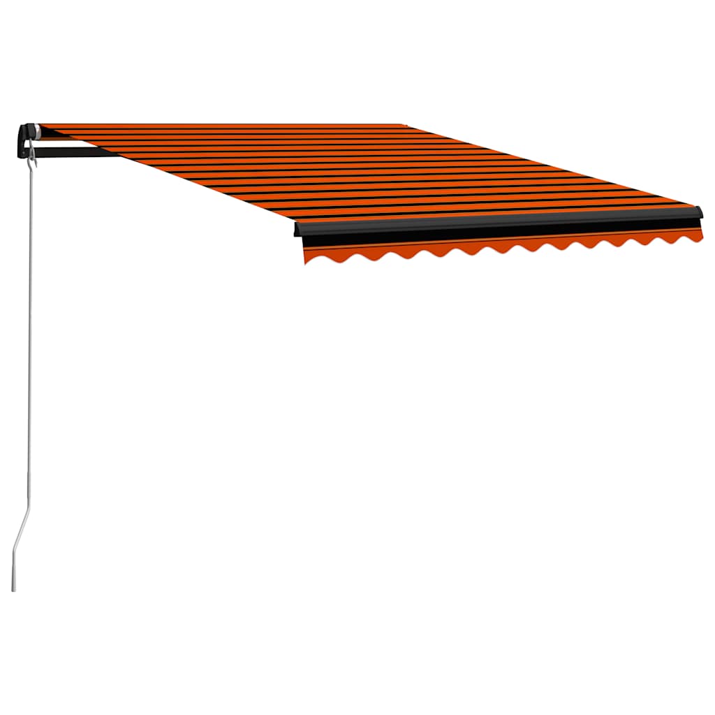 Tenda na ručno uvlačenje LED 350 x 250 cm narančasto-smeđa