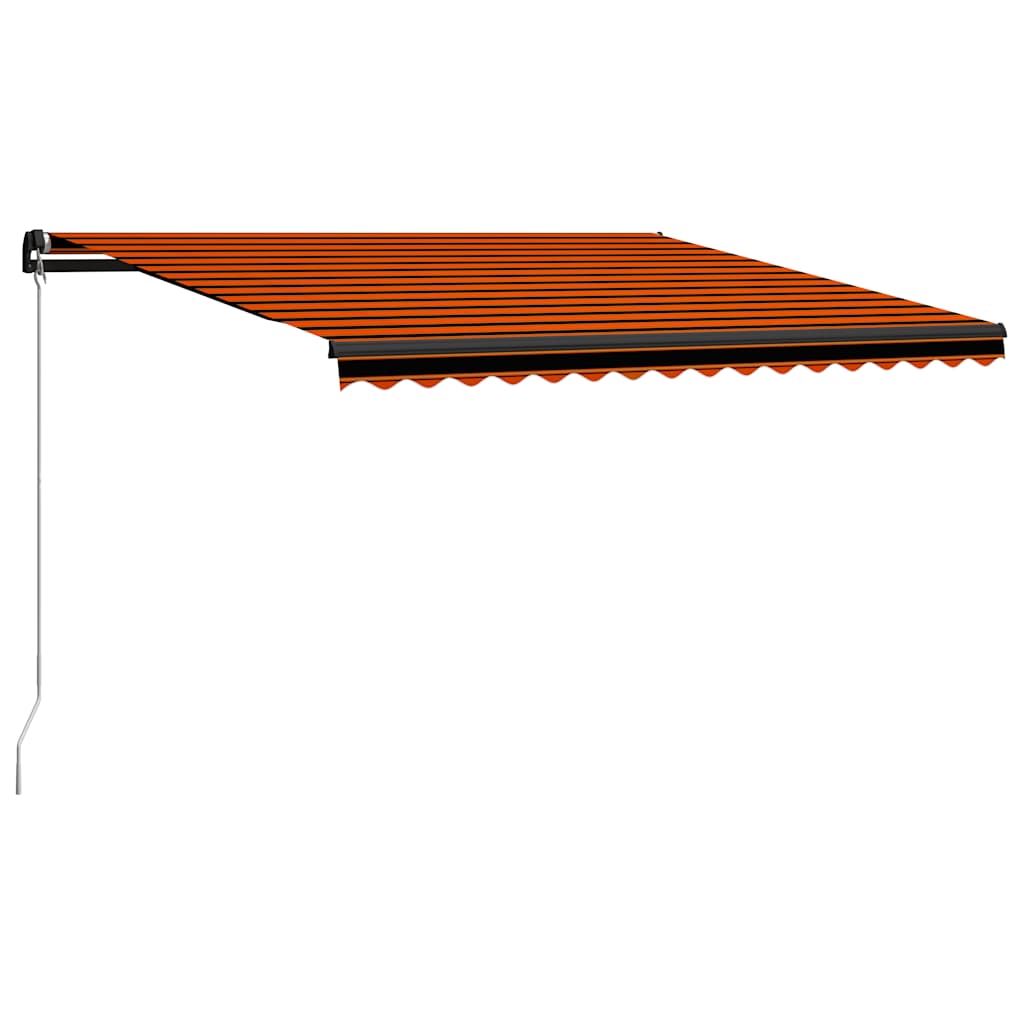 Tenda na ručno uvlačenje LED 450 x 300 cm narančasto-smeđa