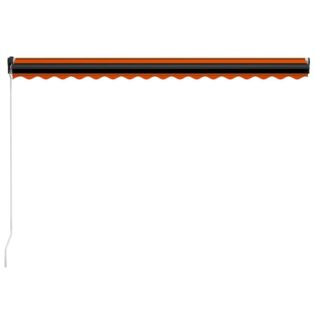 Tenda na ručno uvlačenje LED 450 x 300 cm narančasto-smeđa