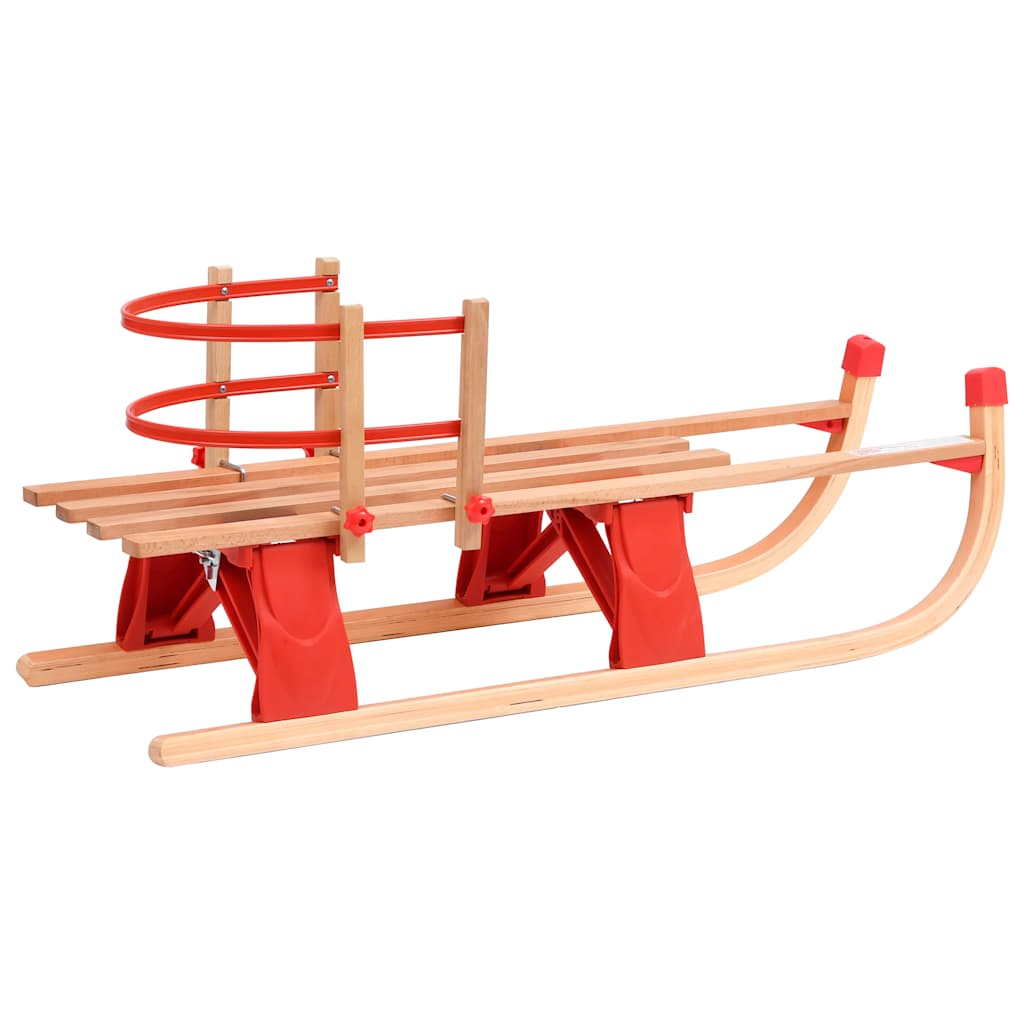 Sklopive sanjke s naslonom 119 cm drvene