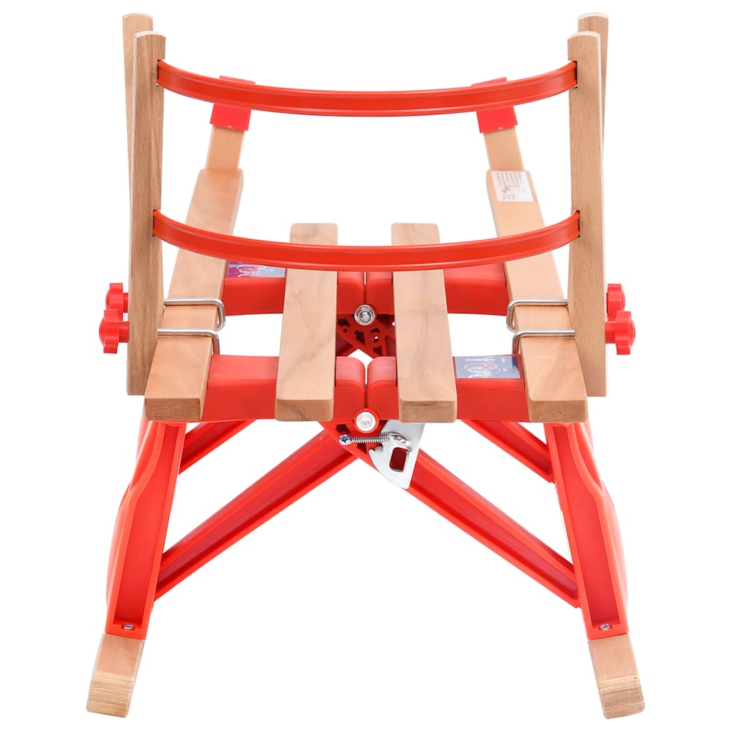 Sklopive sanjke s naslonom 119 cm drvene