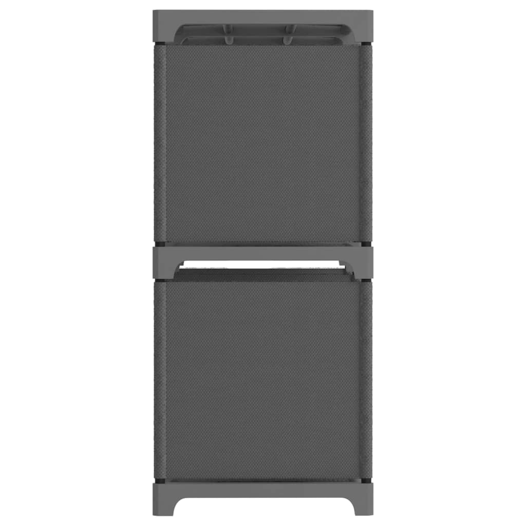 Police za izlaganje s 5 kocki od tkanine 103x30x72,5 cm sive
